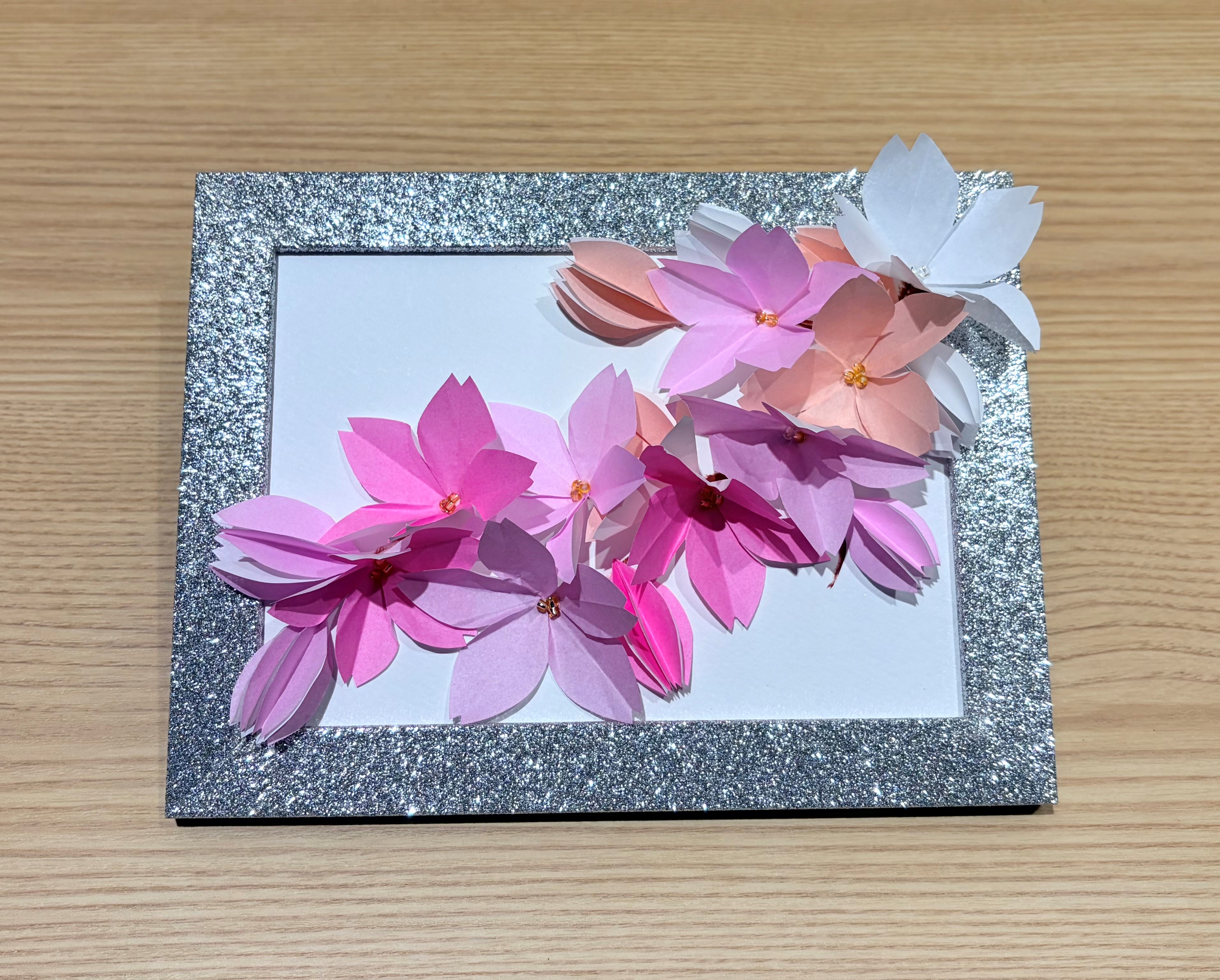 折り紙工作　桜の花を咲かせましょう